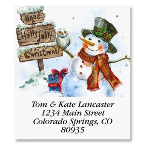 Snowman and Owl Select Return Address Labels