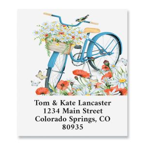 Floral Bike Select Return Address Labels 