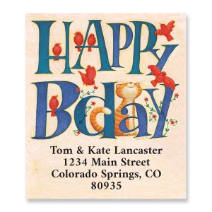 Friendly Birthday Select Return Address Labels