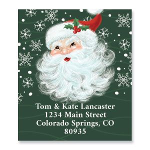 Holly Santa Select Return Address Labels