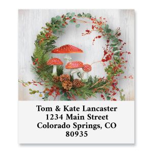 Mushroom Christmas Select Return Address Labels