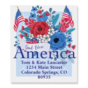 God Bless America Select Return Address Labels