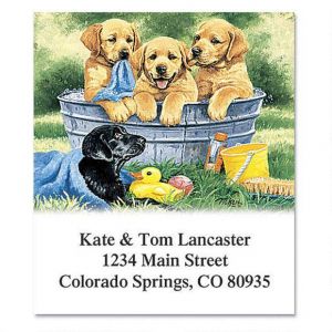 Rub-a-Dub Pups Select Address Labels