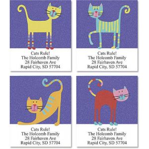 Fun Cats Select Return Address Labels  (4 Designs)