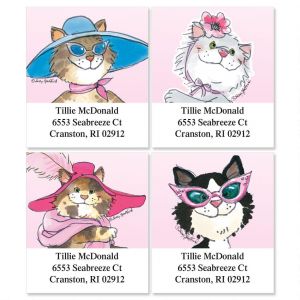 Whiskers™ Fashion Kitties Select Address Labels  (4 Designs)