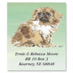 Pekingese Puppies Select Return Address Labels