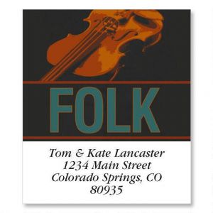 Folk Select Return Address Labels