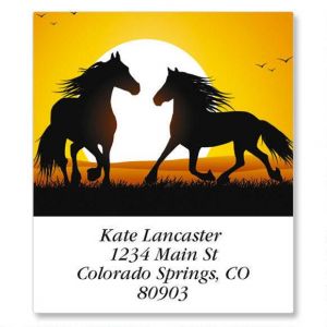 Horse Silhouette Select Return Address Labels