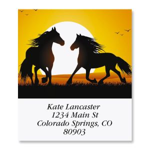 Horse Silhouette Select Return Address Labels