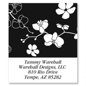 Onyx Blossom Select Return Address Labels