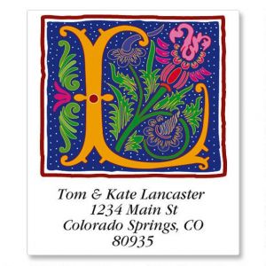 Romant Monogram Select Return Address Labels