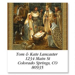 Golden Nativity Select Address Labels