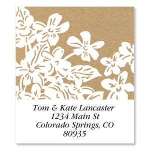 Kraft Flowers Select Return Address Labels