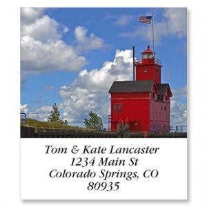 Red Lighthouse Select Return Address Labels