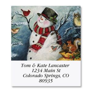 Forest Snowman Select Address Labels