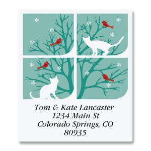 Snow Cats Select Return Address Labels