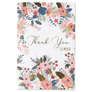 Elena Deluxe Foil Thank You Note Cards