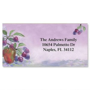 Fruit Impressions Border Return Address Labels  (12 Designs)