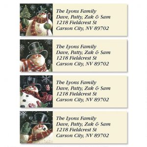 Joyous Snowman  Classic Address Labels  (4 Designs)