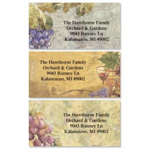 Grand Vineyard Border Return Address Labels (3 Designs)