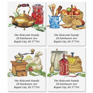 Let's Cook Select Return Address Labels  (4 Designs)