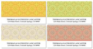 Italian Tile Deluxe Return Address Labels (4 Designs)