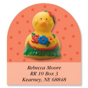 Rubber Duckies Year-Round Diecut Return Address Labels  (12 Designs)