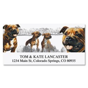 Dog Breed Deluxe Address Labels - Stafford Bull Terrier-Y1735PP