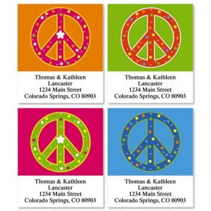 Colorful Peace Select Address Labels  (4 Designs)