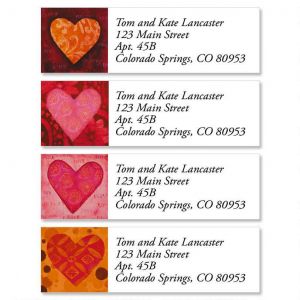 Heart Classic Return Address Labels (4 Designs)