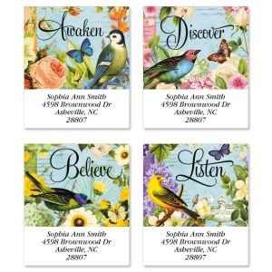Bird Garden  Select Return Address Labels  (4 Designs)