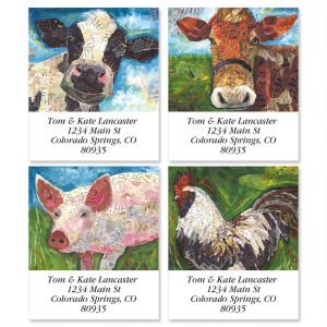 At the Farm Select Return Address Labels  (4 Designs)