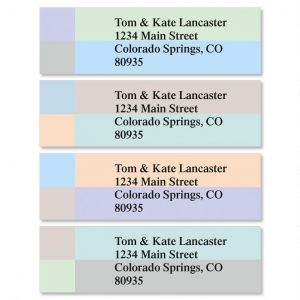 Color Block Classic Return Address Labels  (4 Designs)