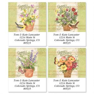 Floral Display Select Return Address Labels  (4 Designs)