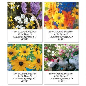 Spring Floral Select Return Address Labels  (4 Designs)