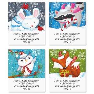 Happy Holidays Owl Select Address Labels  (4 Designs)