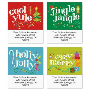 Cool Yule Select Return Address Labels  (4 designs)