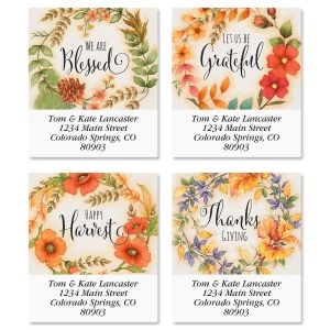 Autumn Wreaths Select Address Labels  (4 Designs)