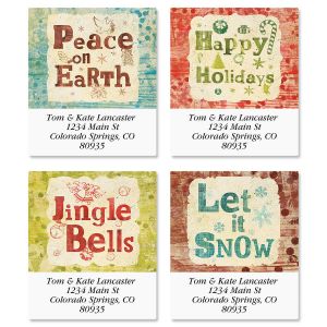 Typography Select Return Address Labels  (4 Designs)