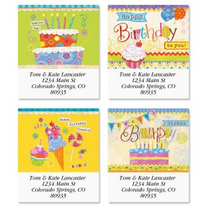 Birthday Sweets Select Return Address Labels  (4 Designs)