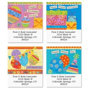 Happy Day Select Return Address Labels  (4 Designs)
