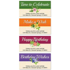 Framed Birthday Deluxe Address Labels  (4 Designs)