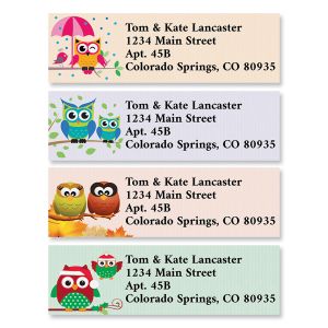 Year Round Owls Classic Address Labels  (4 Designs)