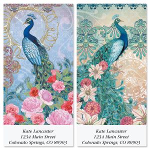 Peaceful Peacocks Oversized Address Labels  (2 Designs)