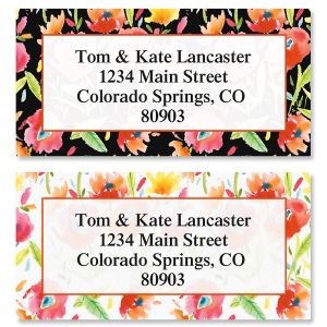 Red Roses Border Return Address Labels  (2 Designs)