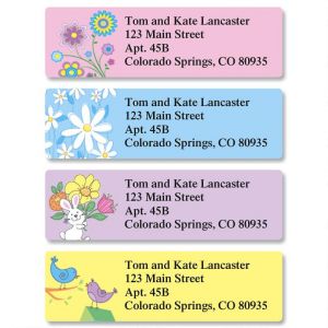 Carefree Spring Classic Return Address Labels  (4 Designs)