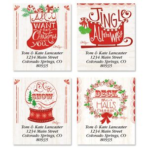 Holiday Bliss Select Return Address Labels (4 Designs)