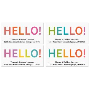 Hello Deluxe Return Address Labels (4 Designs)