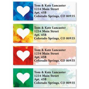 Colorful Love Classic Return Address Labels (4 Designs)