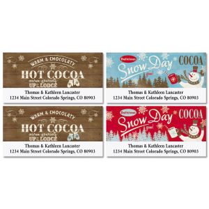 Hot Cocoa Deluxe Christmas Address Labels (4 Designs)